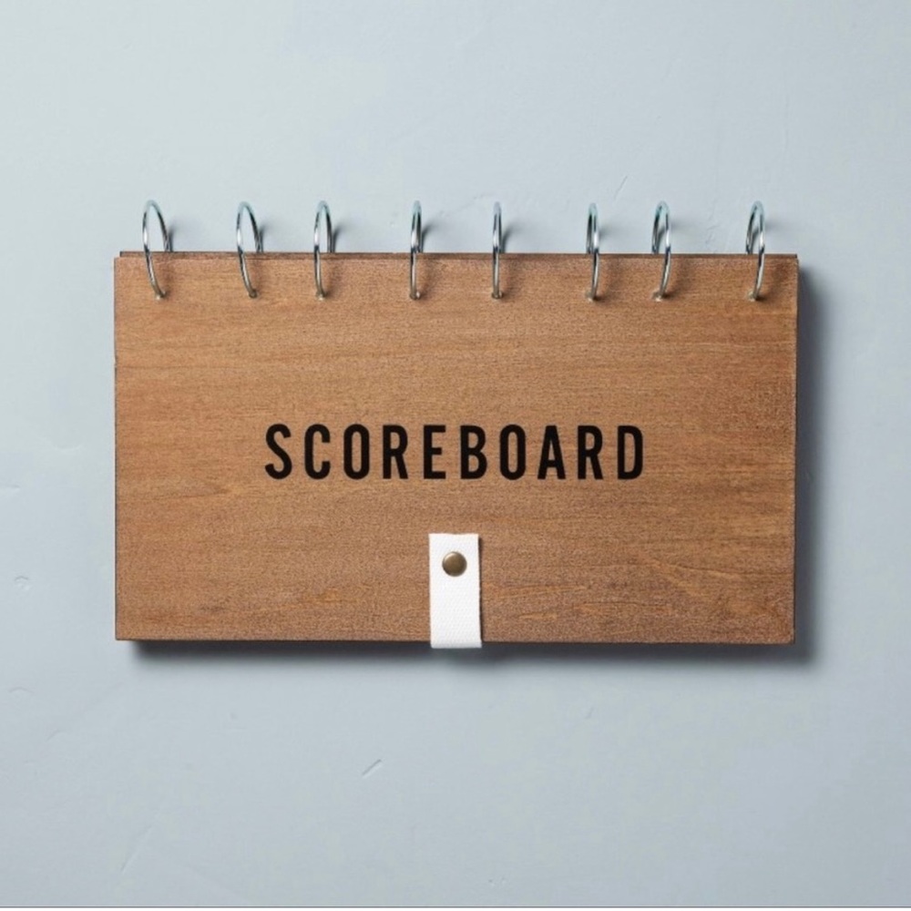 Wooden scoreboard